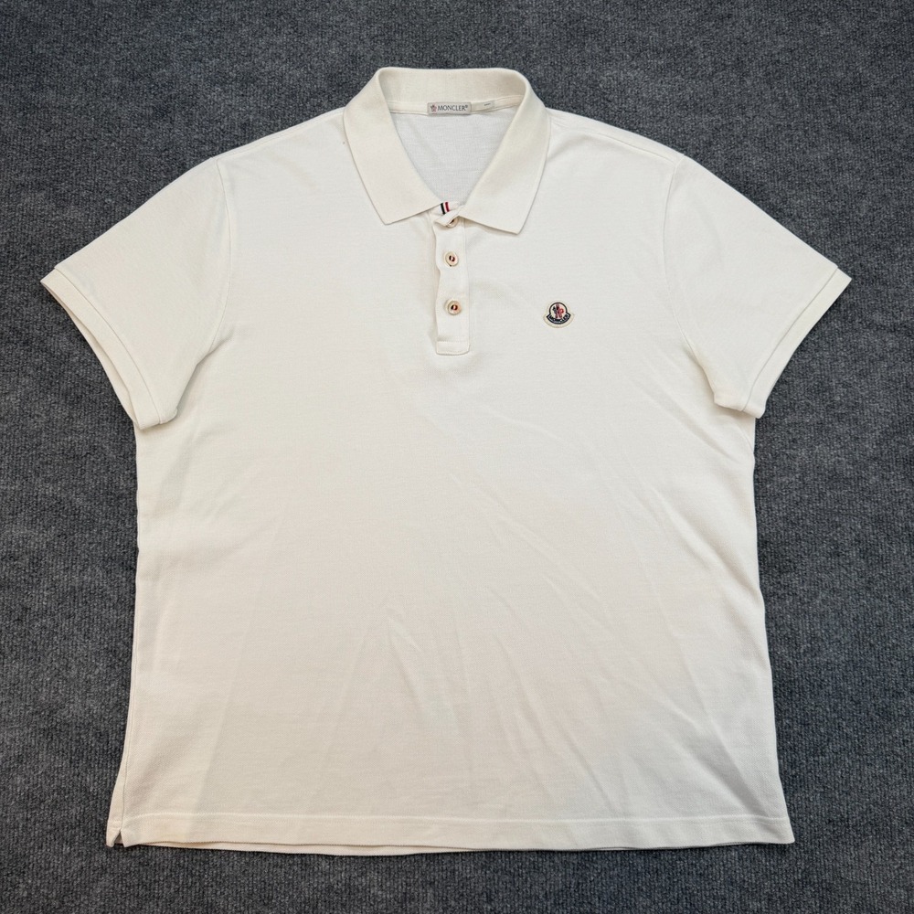 Moncler Polo Shirt In White Mens Size XL